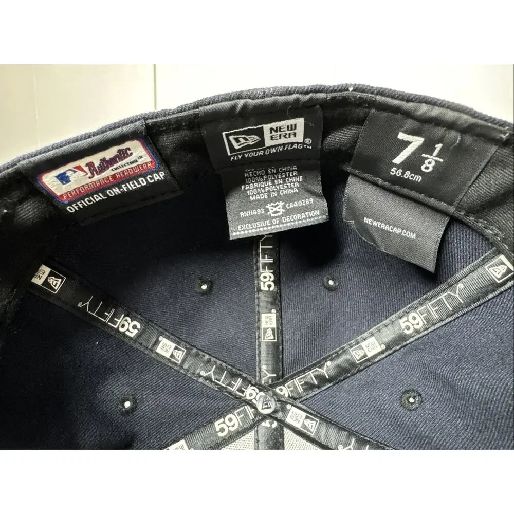 New Era NY Yankees Derek Jeter Hat Retirement Patch 59Fifty Fitted 7 1/8 - Picture 7 of 7